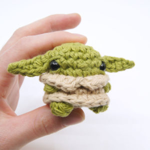 crocheted baby yoda