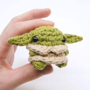crocheted baby yoda