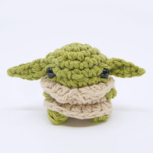 crocheted baby yoda