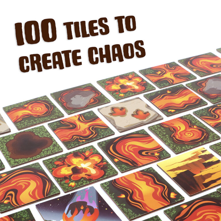 Lava Run the Dinosaur Board Game - Playing Tiles