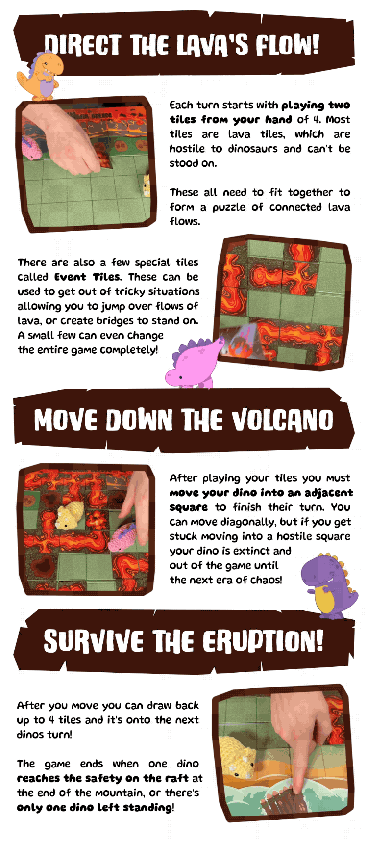 Lava Run the Dinosaur Board Game - How to Play